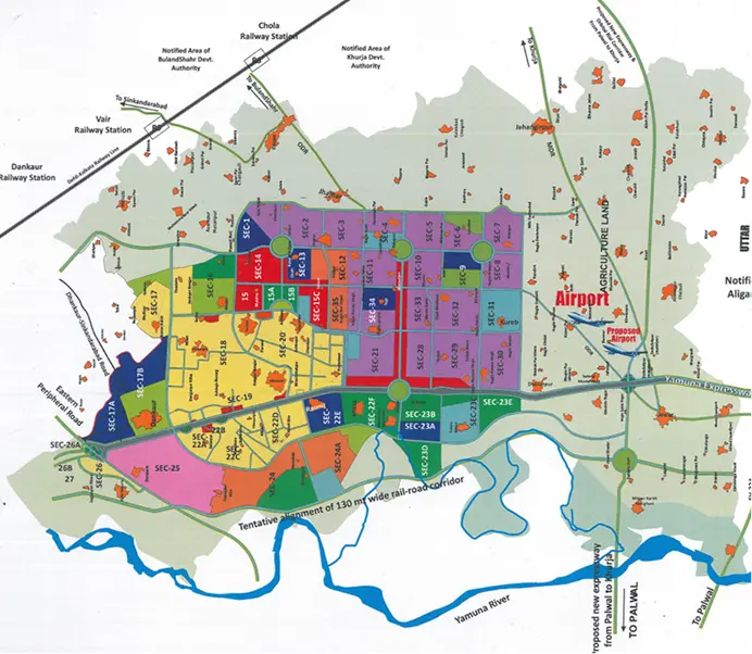 Yamuna Expressway Location Map